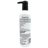Bottle with pump and label on a white background