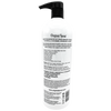 Shampoo bottle with pump and label on a white background