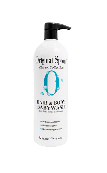 Original Sprout Hair & Body Babywash bottle on a white background