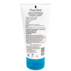 Back label of a hair care product with branding and text on a white background