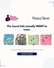 Load image into Gallery viewer, Original Sprout x The Badass Breastfeeding Podcast Hooded Towel