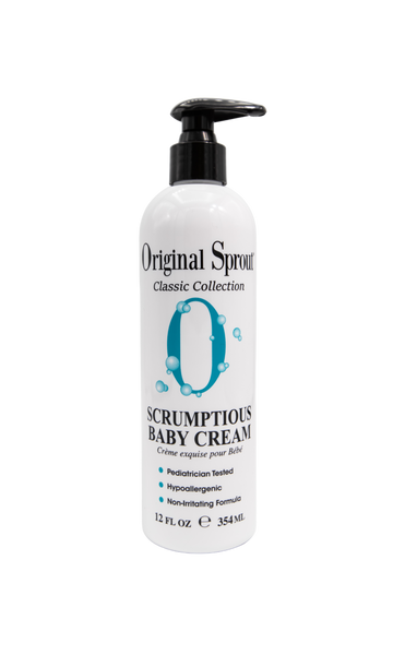 front of 12 oz scrumptious baby cream